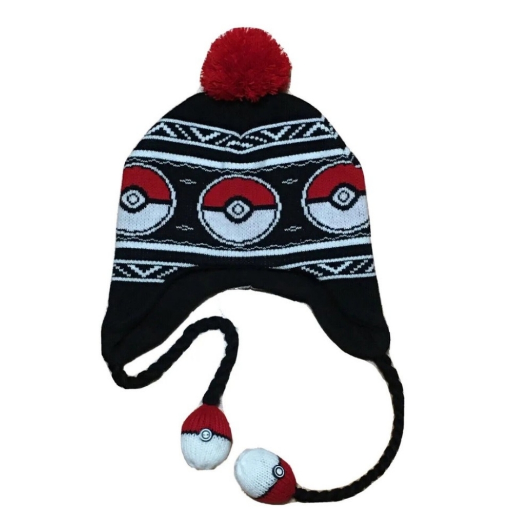 Pokemon Hat Pokeball Knit Bean Nintendo Unisex 14 And Older Size